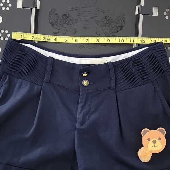 Elevenses blue linen blend shorts 6 - Picture 9 of 11